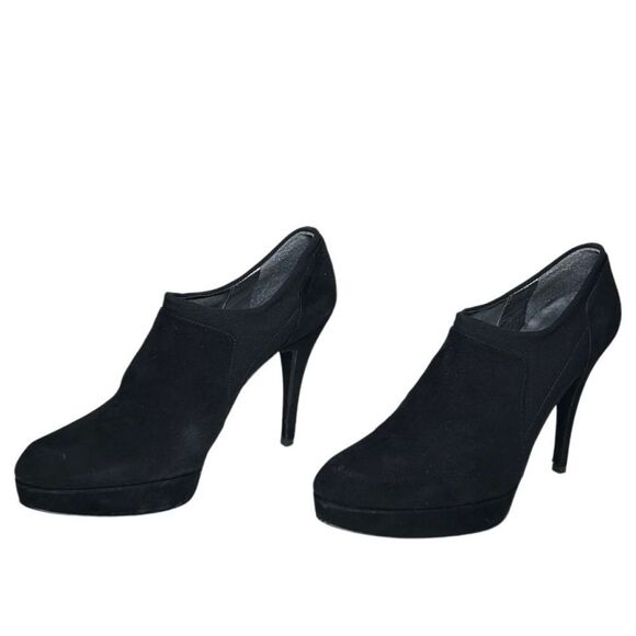 Stuart Weitzman - “Hold Me” Platform Heel Ankle Booties, Suede - Size 9.5 Black - Picture 3 of 13